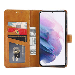 Color-blocking Card Snap Wallet Case For SAMSUNG Galaxy  A32 5G