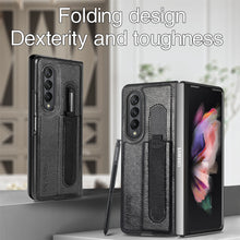 Charger l&#39;image dans la galerie, Samsung Z Fold 3 5G Luxury Leather With Pen Slot Phone Case