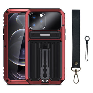 【iPhone 13ProMax】Back Clip Bracket Waterproof Aluminum 360° Protective Phone Case
