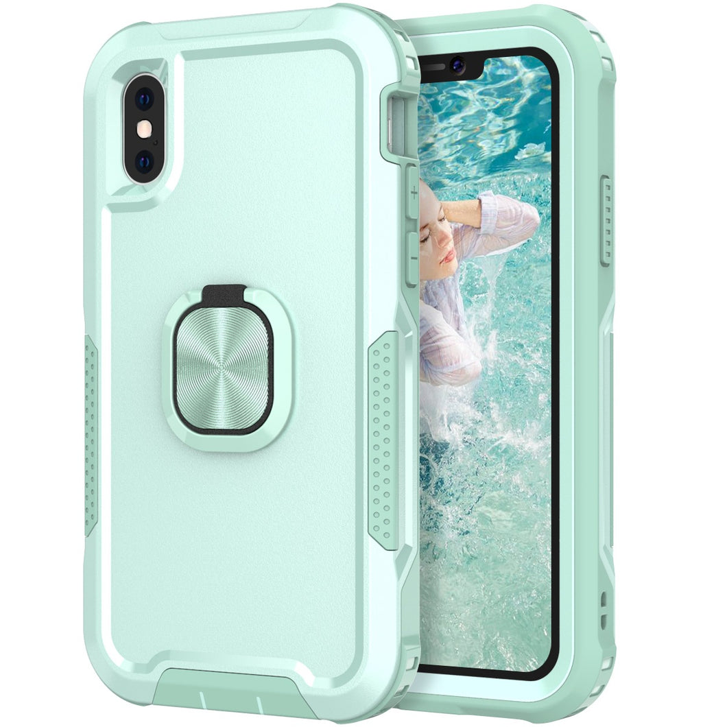 Robot Rotating Ring Bracket Phone Case For iPhone X/XS