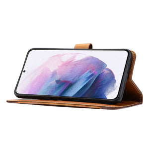 Color-blocking Card Snap Wallet Case For SAMSUNG Galaxy  A32 5G