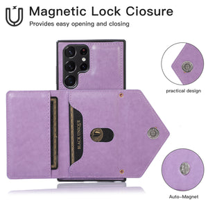 Triangle Crossbody Multifunctional Wallet Card Leather Case For Samsung Galaxy S22Ultra