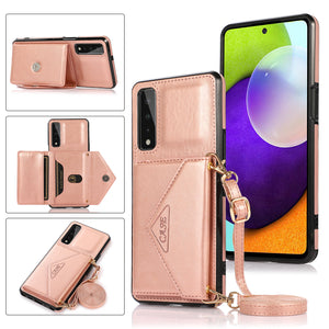 ン 2021 Nouveau- Triangle Crossbody Multifunctional Wallet Card Leather Case For Samsung NOTE10/NOTE10PLUS