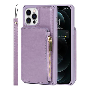 Luxury Zipper Multifunctional Wallet Card Leather Case For iPhone 12 ProMax