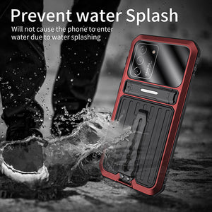 【Samsung S22Ultra】Back Clip Bracket Waterproof Aluminum 360° Protective Phone Case