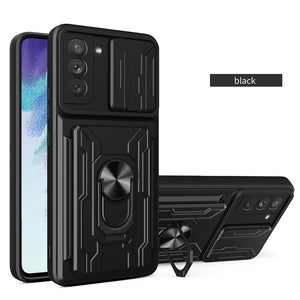 【SAMSUNG S22 5G】Multifunctional Card Holder Ring Bracket Goggles Phone Case