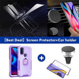 Robot Rotating Ring Bracket Phone Case For MOTO G PURE