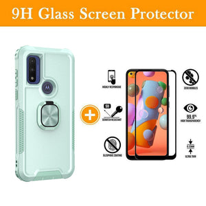 Robot Rotating Ring Bracket Phone Case For MOTO G PURE