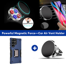 Load image into Gallery viewer, Contrast Color Ring Magnetic Holder Phone Case For SAMSUNG Galaxy S21Ultra