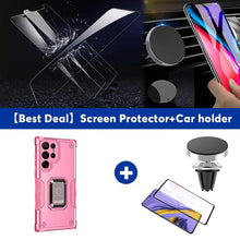 Load image into Gallery viewer, Contrast Color Ring Magnetic Holder Phone Case For SAMSUNG Galaxy S21Ultra