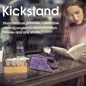 Luxury 3D Butterfly Wallet Phone Case For Samsung Galaxy NOTE10PLUS