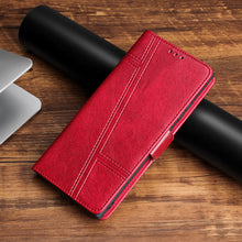 Load image into Gallery viewer, Trapezoidal Side Buckle Soft Leather Wallet case For Samsung Galaxy S9/S9PLUS