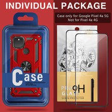 Load image into Gallery viewer, 2022 Luxury Armor Ring Bracket Phone case For Google Pixel 5 With 2-Pack Screen Protectors