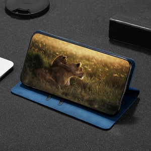 PU Leather Vintage Card Holder Flip Cover Magnetic Cases For Samsung Galaxy A Series
