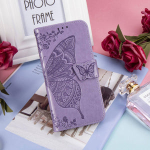 Luxury Embossed Butterfly Leather Wallet Flip Case For iPhone 14 Pro Max