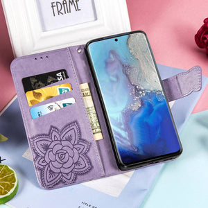 Luxury Embossed Butterfly Leather Wallet Flip Case For iPhone 14 Pro Max