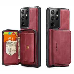 New Magnetic Separation Invisible Zipper Wallet Phone Case For SAMSUNG S21 Ultra