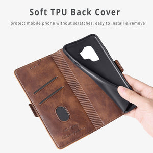 Nouveau portefeuille de portefeuille de portefeuille en cuir pour Samsung Galaxy S9 / S9 +