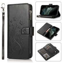 Load image into Gallery viewer, Luxury Zipper Leather Wallet Flip Multi Card Slots Cover Case For iPhone XS Max