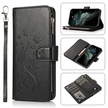 Load image into Gallery viewer, Luxury Zipper Leather Wallet Flip Multi Card Slots Cover Case For iPhone X/XS