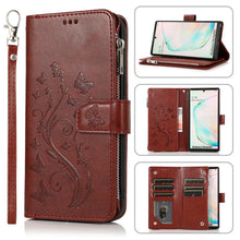 Load image into Gallery viewer, Luxury Zipper Leather Wallet Flip Multi Card Slots Case For Samsung Galaxy NOTE10Plus