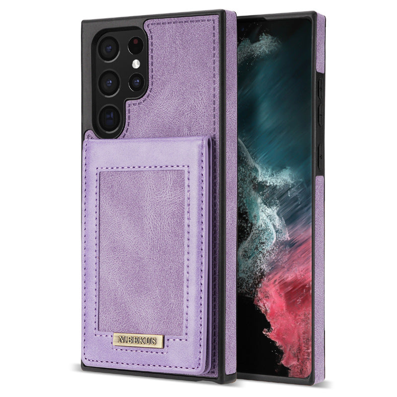 RFID Back Cover Card Wallet Phone Case For SAMSUNG Galaxy S22Ultra 5G