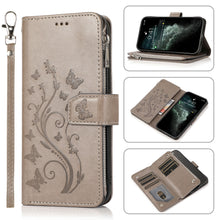 Load image into Gallery viewer, Luxury Zipper Leather Wallet Flip Multi Card Slots Cover Case For iPhone XR