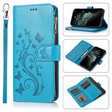Load image into Gallery viewer, Luxury Zipper Leather Wallet Flip Multi Card Slots Cover Case For iPhone