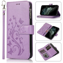 Load image into Gallery viewer, Luxury Zipper Leather Wallet Flip Multi Card Slots Cover Case For iPhone 12Pro