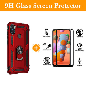 Luxury Armor Ring Bracket Phone Case For Samsung A11-Fast Delivery
