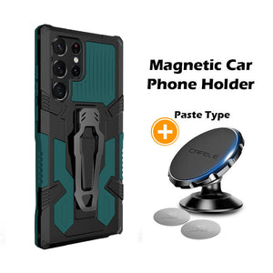 Phone Warrior Multi-function Bracket Belt Clip Case For Samsung S22 Ultra 5G