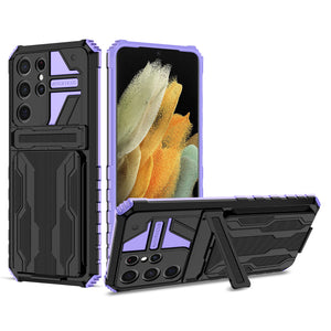 King Kong Armor Holder Card Slot Phone Case For SAMSUNG S21Ultra