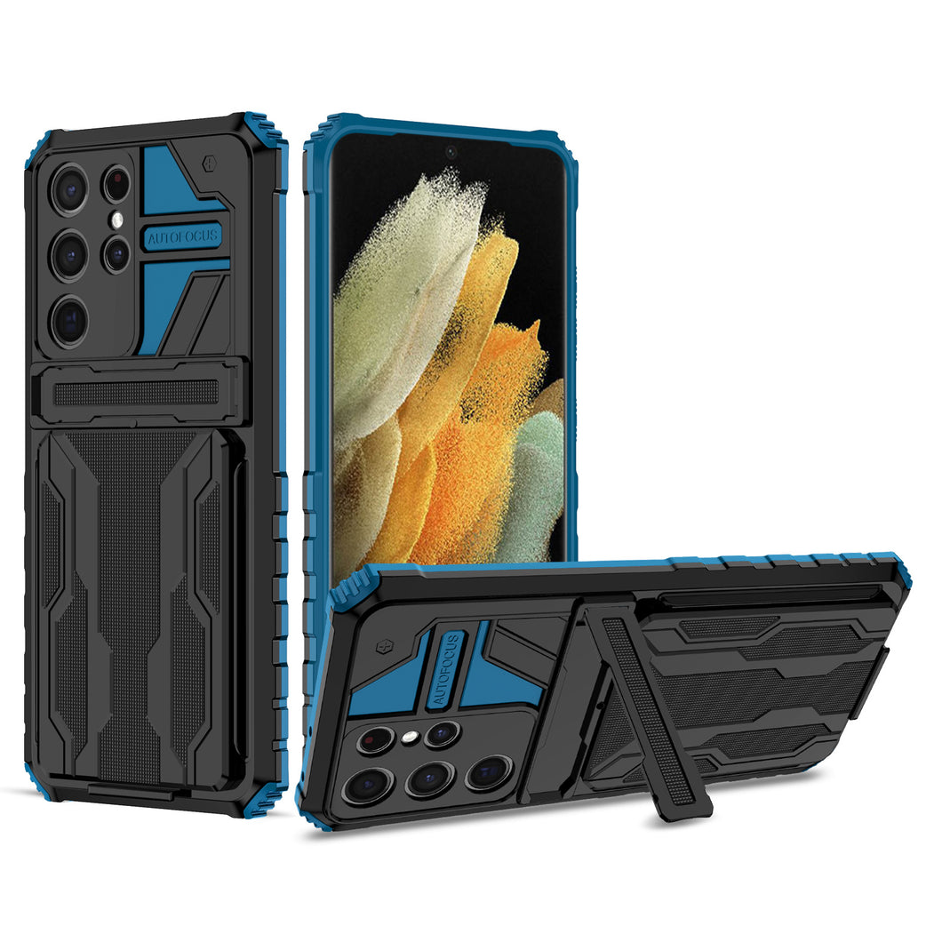 King Kong Armor Holder Card Slot Phone Case For SAMSUNG S21Ultra