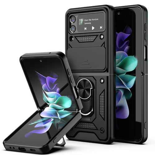 Luxury Lens Protection Vehicle-mounted Shockproof Case For Samsung Galaxy Z Flip3 5G
