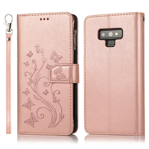 Luxury Zipper Leather Wallet Flip Multi Card Slots Case For Samsung Galaxy NOTE9