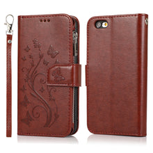 Load image into Gallery viewer, Luxury Zipper Leather Wallet Flip Multi Card Slots Cover Case For iPhone 6Plus/6S Plus