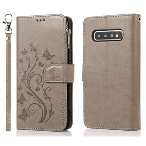Luxury Zipper Leather Wallet Flip Multi Card Slots Cover Case For Samsung S10/S10Plus/S10E/S10Lite
