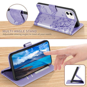 Portefeuille en cuir à fermeture à glissière de luxe Flip Multi Card Slots Cover Cover pour iPhone 12mini