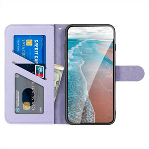 Portefeuille en cuir à fermeture à glissière de luxe Flip Multi Card Slots Cover Cover pour iPhone 12mini