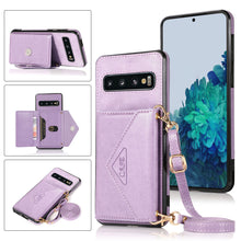 Load image into Gallery viewer, Triangle Crossbody Multifunctional Wallet Card Leather Case For Samsung S10