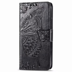 Luxury Embossed Butterfly Leather Wallet Flip Case For Samsung Galaxy S10
