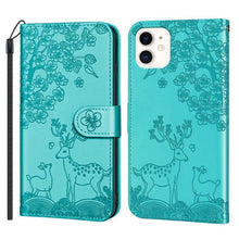 Charger l&#39;image dans la galerie, Portefeuille en cuir à fermeture à glissière de luxe Flip Multi Card Slots Cover Cover pour iPhone 12mini