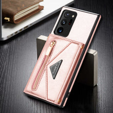 Load image into Gallery viewer, Triangle Crossbody Zipper Wallet Card Leather Case For Samsung Galaxy Note20 Ultra