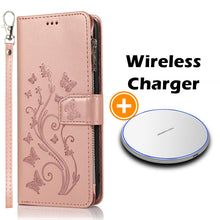 Load image into Gallery viewer, Luxury Zipper Leather Wallet Flip Multi Card Slots Cover Case For Samsung S9/S9Plus
