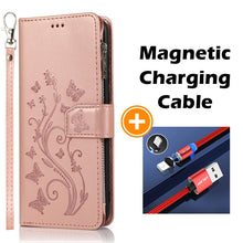 Load image into Gallery viewer, Luxury Zipper Leather Wallet Flip Multi Card Slots Cover Case For iPhone 12Mini