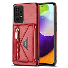 Load image into Gallery viewer, Triangle Crossbody Zipper Wallet Card Leather Case For Samsung Galaxy A52(5G)