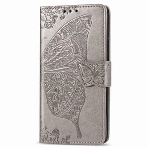 Luxury Embossed Butterfly Leather Wallet Flip Case For Samsung Galaxy S10