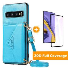Load image into Gallery viewer, Triangle Crossbody Multifunctional Wallet Card Leather Case For Samsung S10