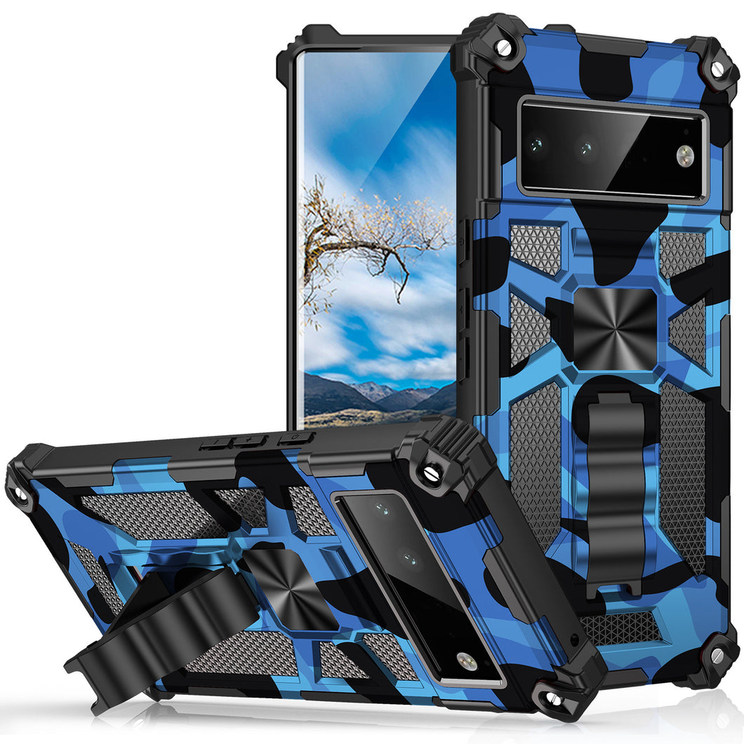Camouflage New Luxury Armor Shockproof Case With Kickstand For Google Pixel 6