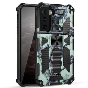 Camouflage Luxury Armor Shockproof Case With Kickstand For Samsung Galaxy